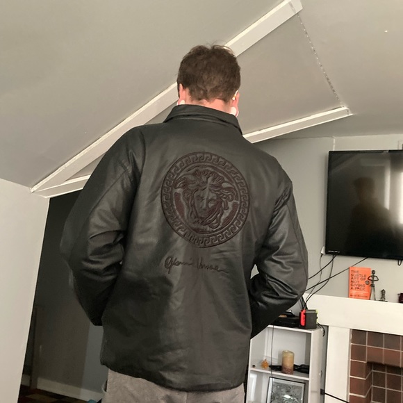 Versace leather jacket